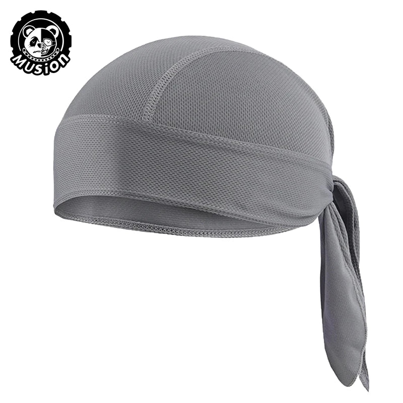 Musion Durag for Men Cycling Pirate Hat Breathable Mesh Pirate Bandana Cap Sweat Absorbent Helmet Inner Head Cover Skull Cap for