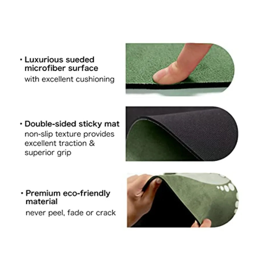 Large Round Yoga Mat 4.6'X3.5mm for Exercise Premium Extra Thick Ultra Comfortable Non Slip Meditation Mat
