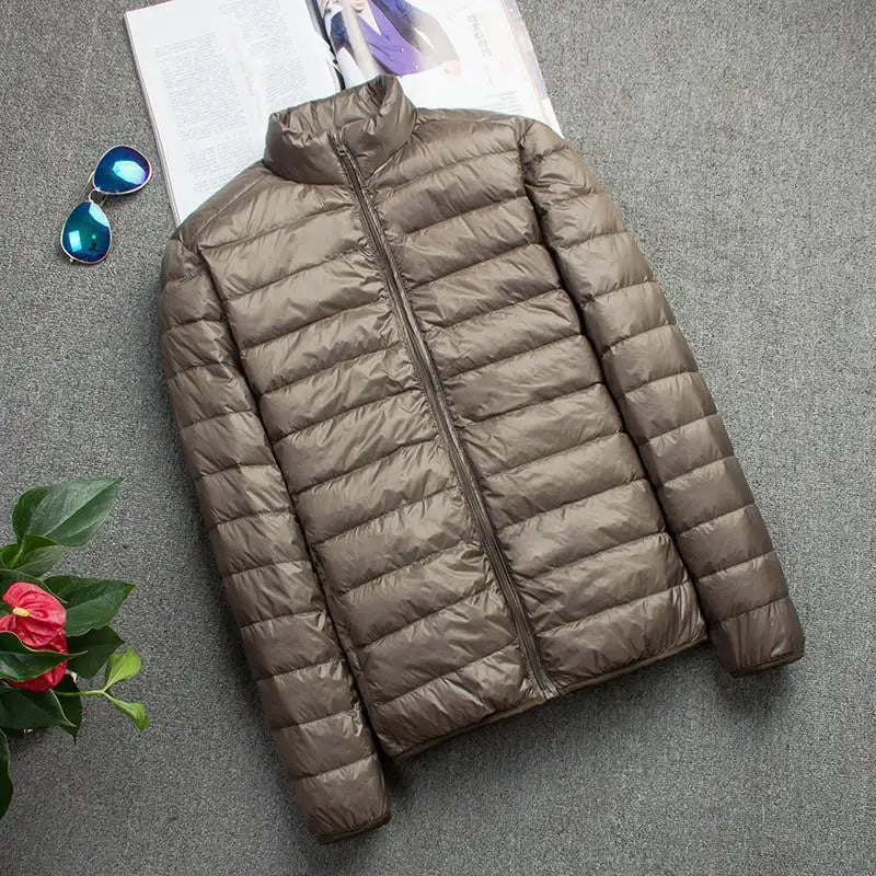 Portable Lightweight ort down Jaet for Men Autumn Winter Cotton Padded Stand Collar Warm Casual ly Friendly Outerwear