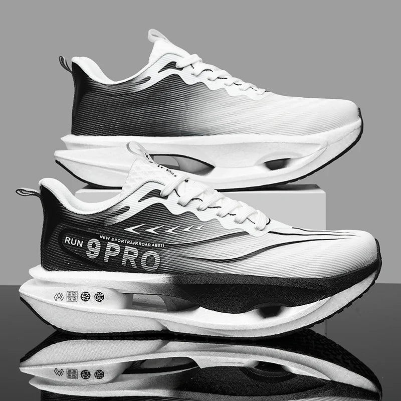 Cushioning Running Shoes 9PRO for Men Carbon Board Sneakers Outdoor Training Sports Lightweight Breathable Shoes Women's 2025