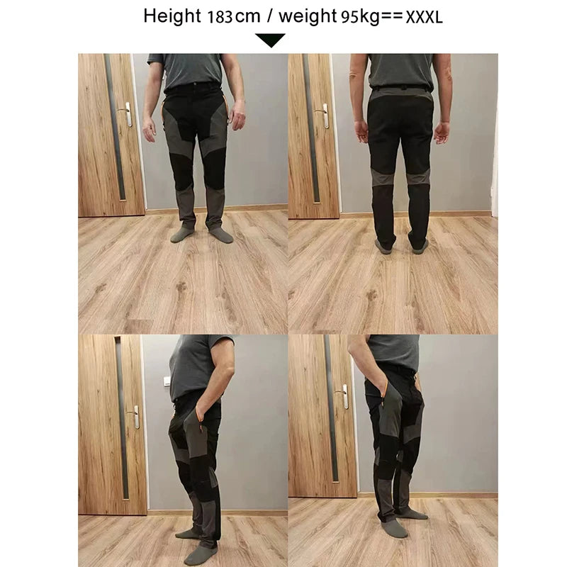 TRVLWEGO Men Summer Sports breathable Pants Hiking Trousers Camping Splash Prevention Quick Dry UV Resistant Elastic Thin