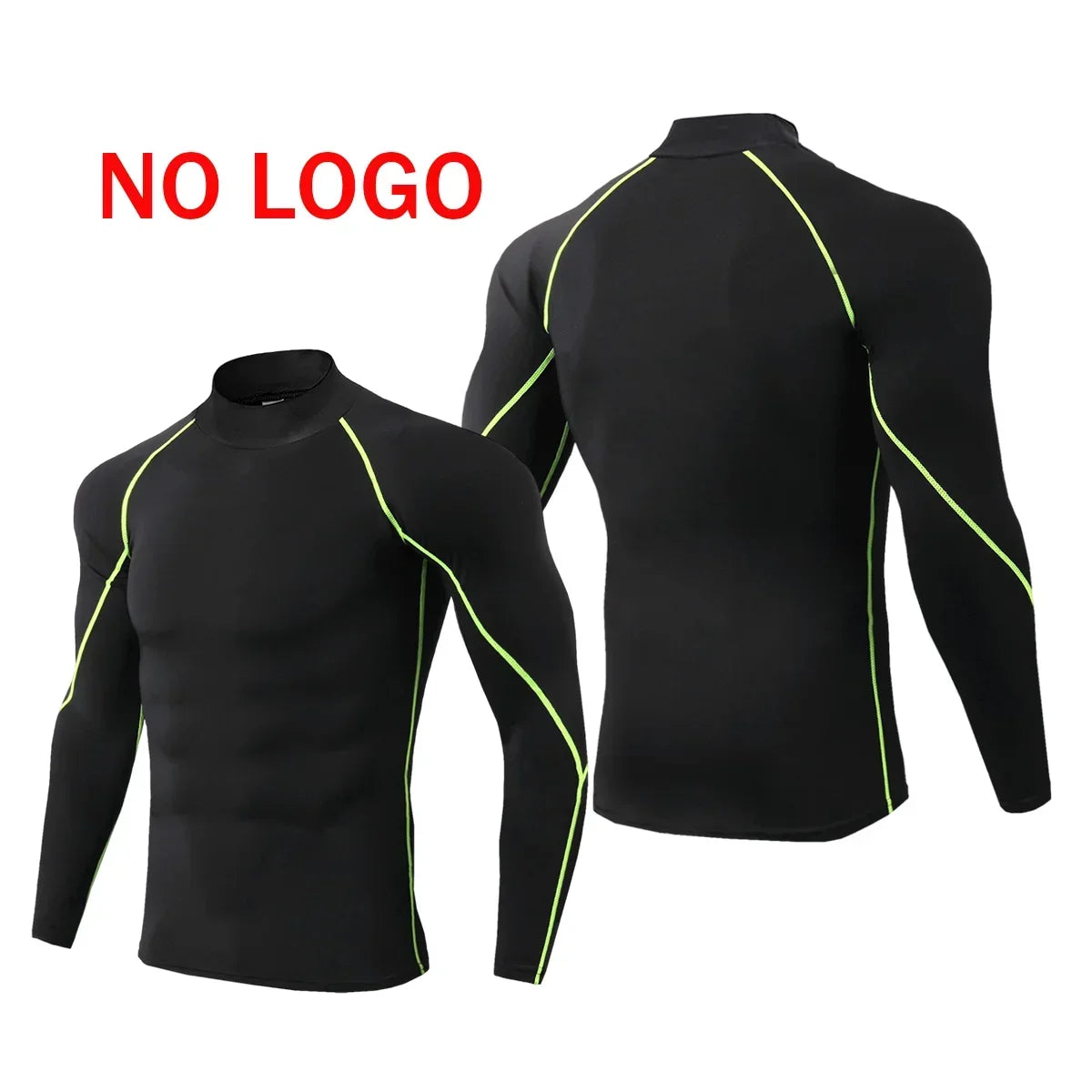 Mens Running T-shirts Compression Long Sleeve Sport Shirts Spider Printing Fitness Training Jogging Gym Quick Dry Tee