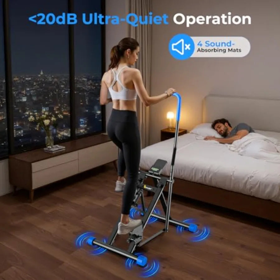 Stair Stepper for Home Vertical Climber Exercise Machine with Stable Triangular Frame Smooth Quiet Motion Full Body Workout Equ
