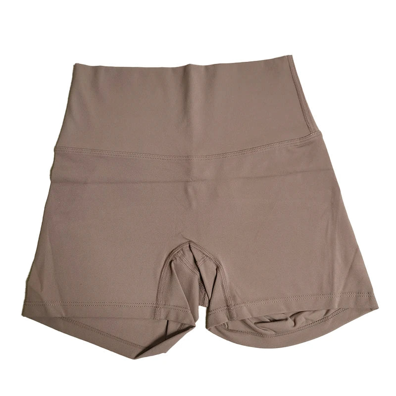 Yoga Shorts Solid Color Women Fitness Shorts High Waist Legging Bike Soft Fabric Proof Comprehensive Training Jog Sportswear