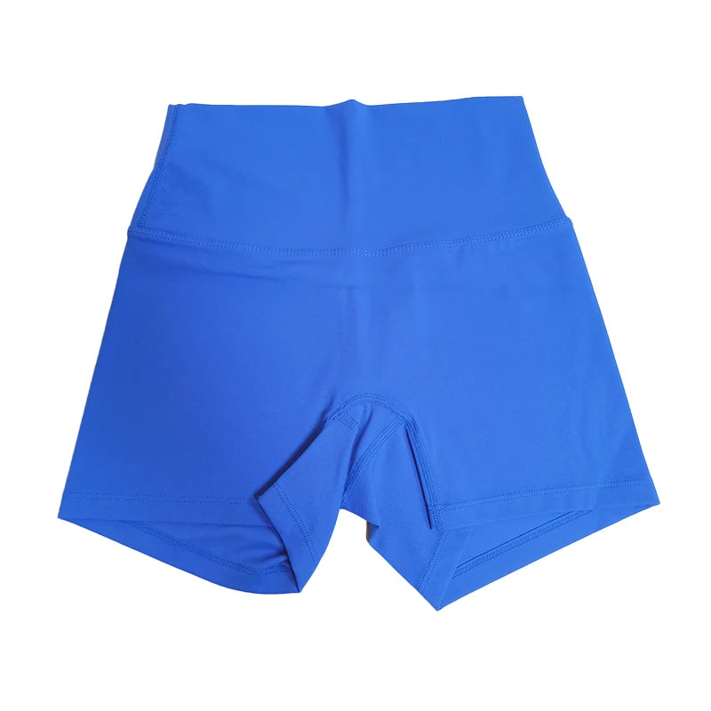 Yoga Shorts Solid Color Women Fitness Shorts High Waist Legging Bike Soft Fabric Proof Comprehensive Training Jog Sportswear