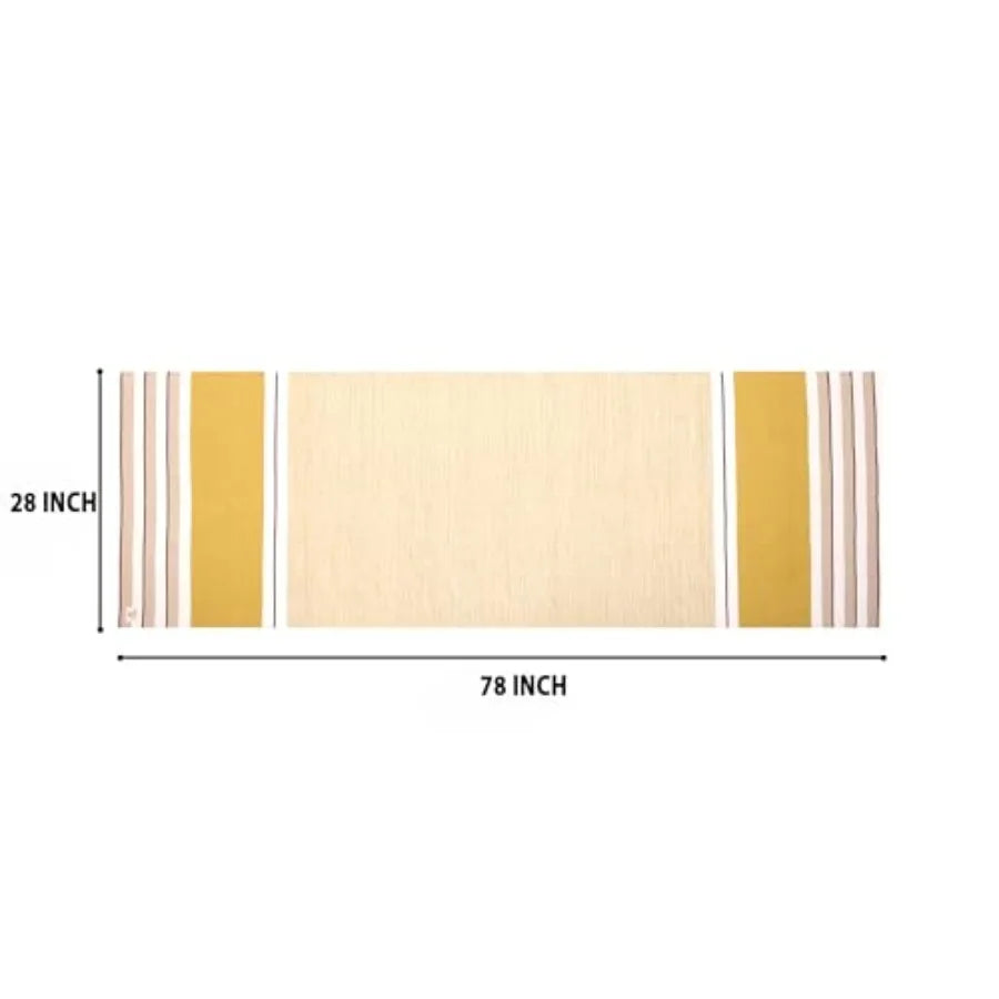 MELLOWBUFF Hand-Woven Cotton Yoga Mat 100% Natural Cloth Yoga Rug for Hot Yoga Exercise Workout Fitness and Meditation Absorben