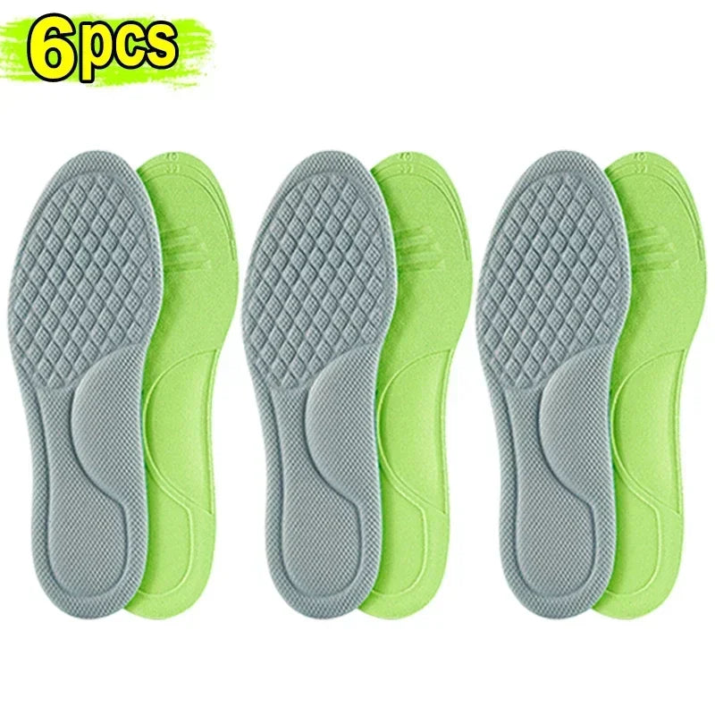 Unisex Soft Memory Foam Orthopedic Insoles Deodorizing Insole for Shoes Sports Absorbs Sweat Soft Antibacterial Shoe Accessories
