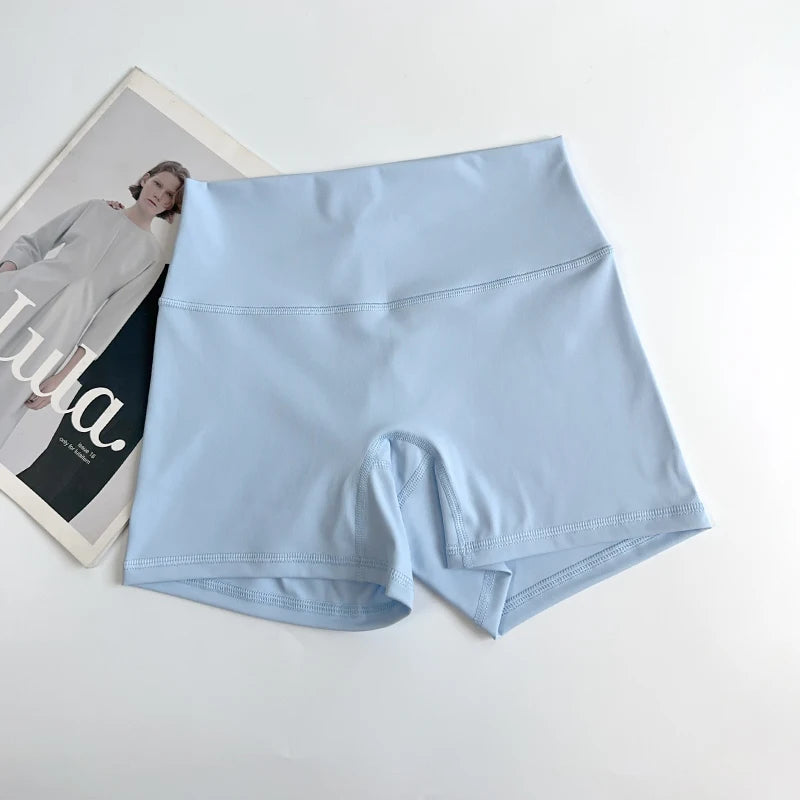 Women Sports Biker Shorts Women Naked Feeling High Waist Yoga Shorts Push Up Fitness Leggings Tummy Control Yoga Slim Shorts