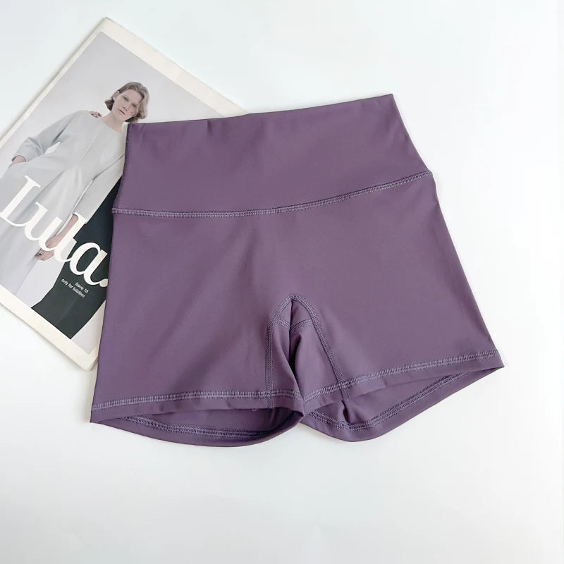 Women Sports Biker Shorts Women Naked Feeling High Waist Yoga Shorts Push Up Fitness Leggings Tummy Control Yoga Slim Shorts