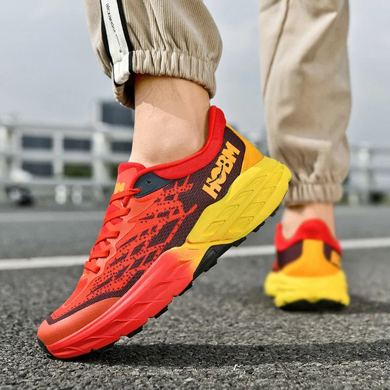 Carbon Plate Marathon Shoes Men Casual Sneakers AirCushion Sports Running Shoes Lightweight Comfortable Athletic Gym Sneakers