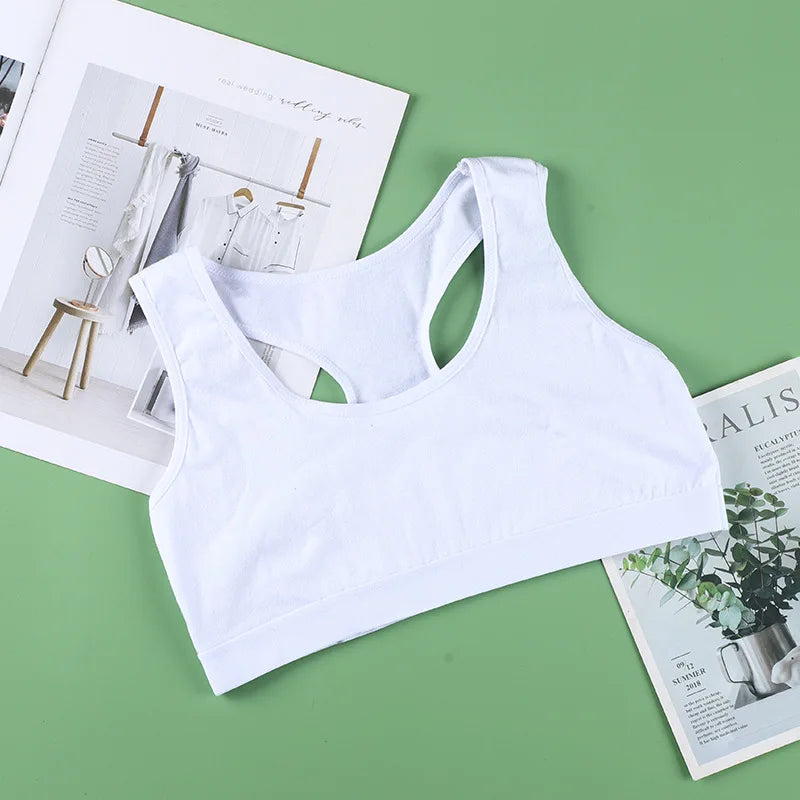 Solid Color Non-steel Ring Vest-style Sports Underwear, Fitness Trend Bra, Cotton Underwear