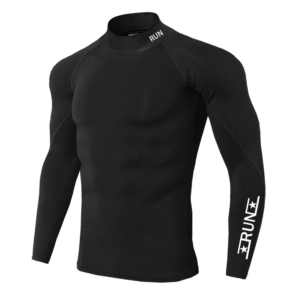 Running Compression T Shirt Men's Gym Training Quick Dry Shirts Fitness Undershirts Bodybuilding Tops Male Sports Wear