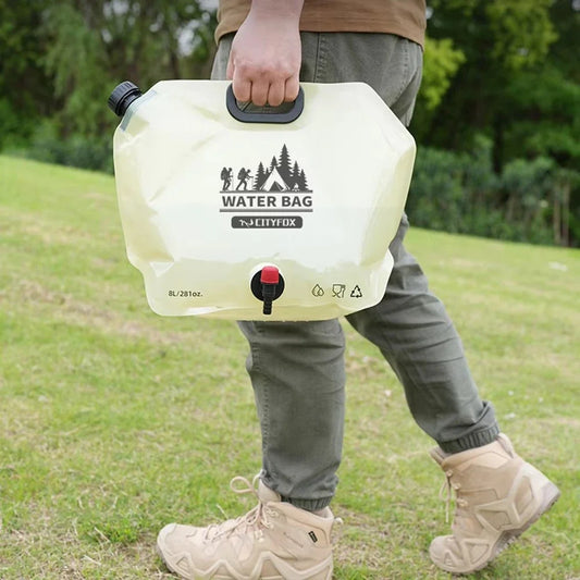 Outdoor Large Capacity Water Bag 8L Portable Foldable Water Storage Bag Camping Car Food Grade Soft Water Storage Bag
