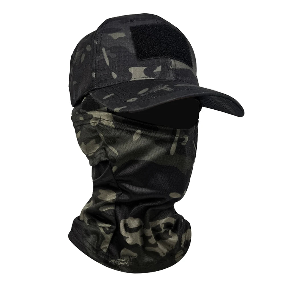 Camo Baseball Caps Sunscreen Breathable Camouflage Balaclava Hat Outdoor Fishing Hiking Hunting Sports Cap Sunscreen Caps