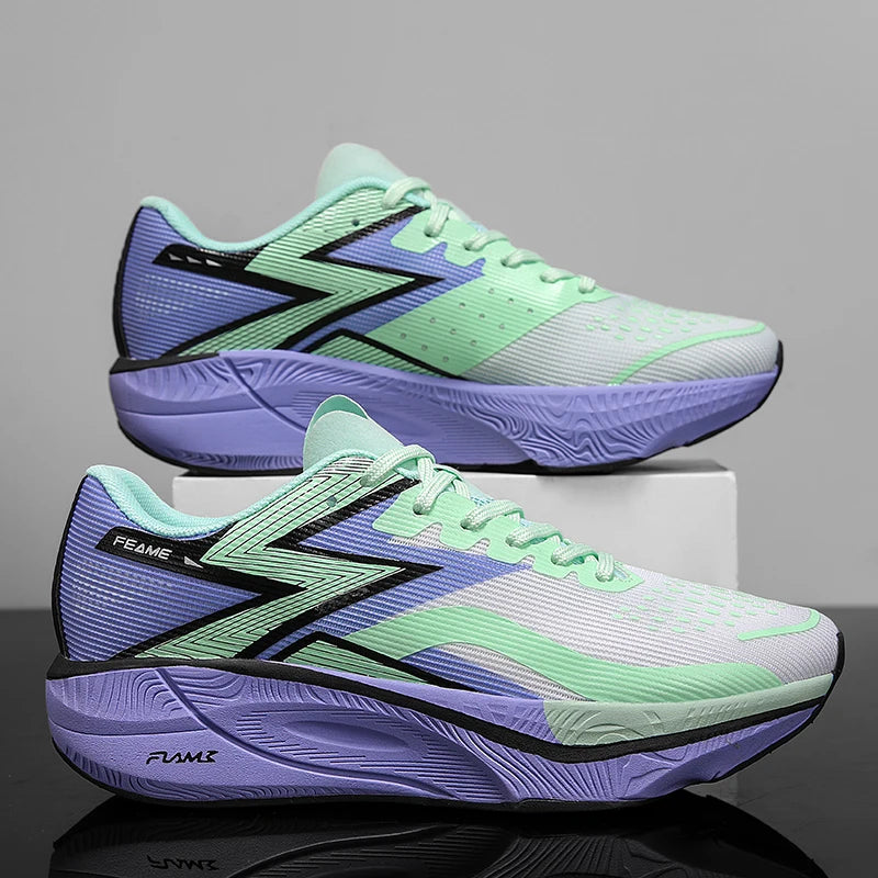 Men's Running Shoes Jogging Breathable Mesh Cushioning Non-Slip Outdoor Luxury shoes Couple Trainer Race Sneakers Off-road Shoes