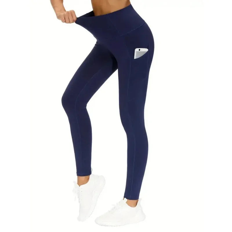 High Waist Yoga Leggings with Pocket Women Leggings Seamless Fitness High Elastic Fashion Hip Liftting Slim Gym Trainning Pants