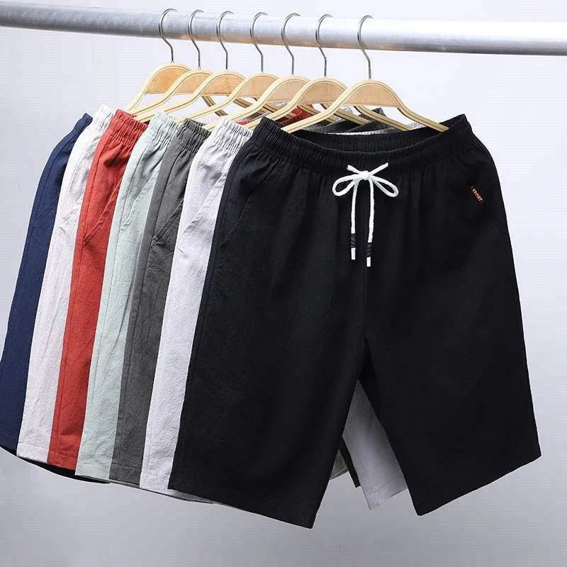 Summer Men'S Large Size Casual Shorts Beach Pants Running Sport Straight Short Pants Male Thin Sweatpant Leisure Loose Shorts