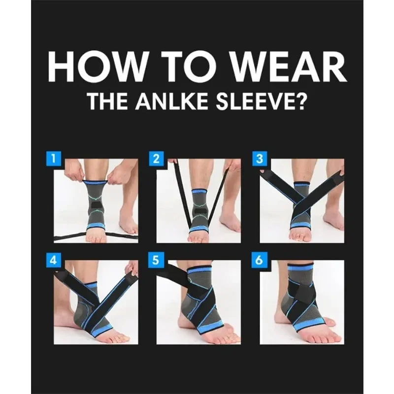 Adjustable Ankle Support Compression Ankle Brace Protector for Running Basketball Soccer Outdoor Sports Gym Bandage Ankle Strap