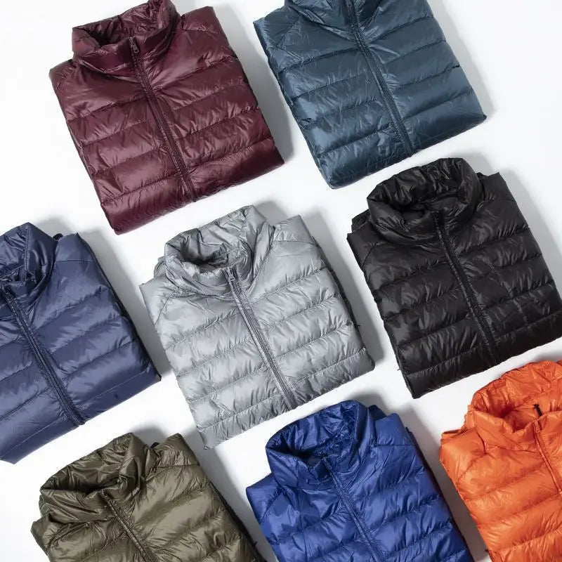 Portable Lightweight ort down Jaet for Men Autumn Winter Cotton Padded Stand Collar Warm Casual ly Friendly Outerwear