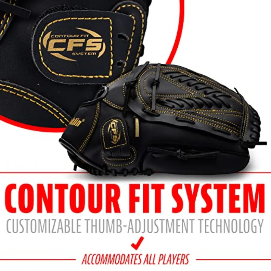 Field Master Baseball + Softball Glove - Field Master Adult + Youth Baseball + Softball Mitt - Men's + Women's Gloves