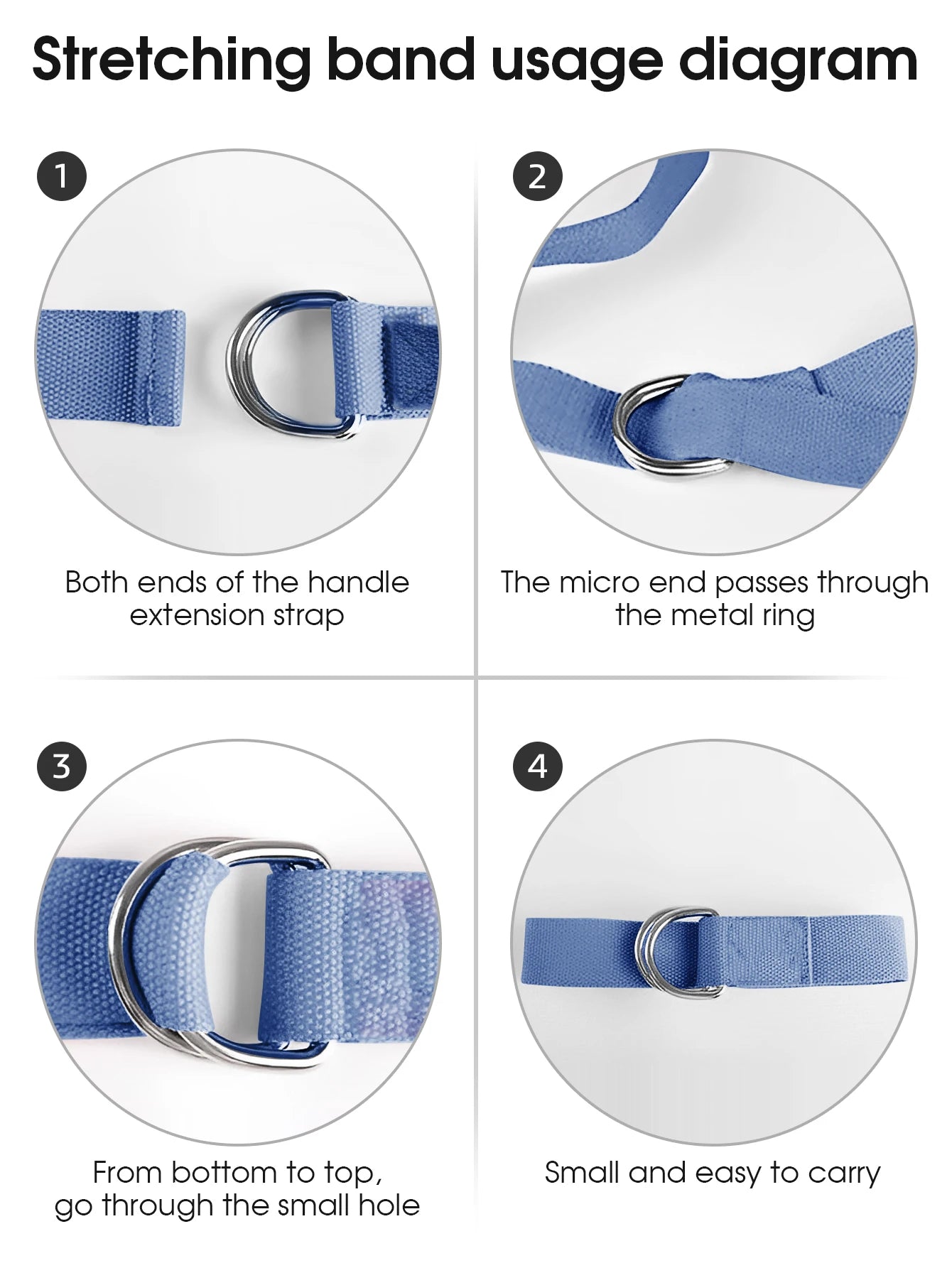 Yoga Strap/Stretching Strap with Extra Secure Adjustable D-ring Closure Ideal for Daily Stretching Physical Therapy Fitness