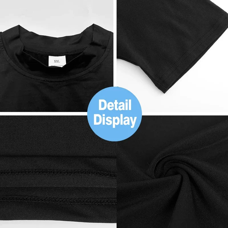 Compression Shirt Men Summer Sportswear Running Vest Elastic Quick Dry Sport Sleeveless Tops Tee Turtleneck Gym Workout Tank Top