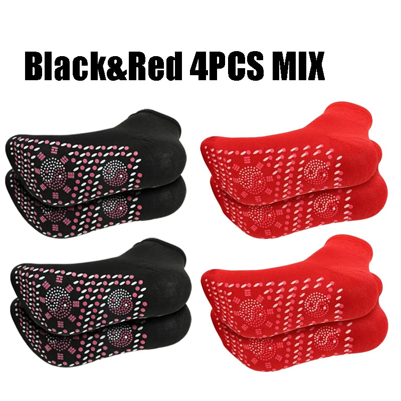 1-10pairs Tourmaline Self-Heating Socks Winter Warm Thermal Health Care Socks Floor Socks Absorption Deodorant  Warm Socks