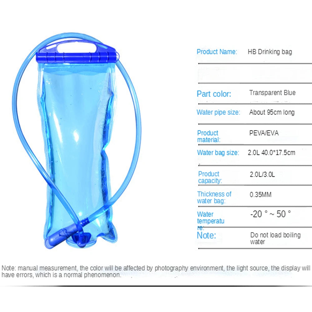2L Water Reservoir Water Bladder Hydration Pack Vest Water Storage Bag BPA Free Running Cycling Hydration Vest Backpack waterbag