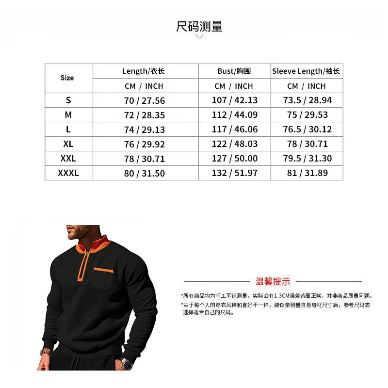 American Men's Fleece Heavyweight Wweatshirt Winter Zipper Stand-up Collar Casual Long-sleeved Sweatshir with Personalized Patch