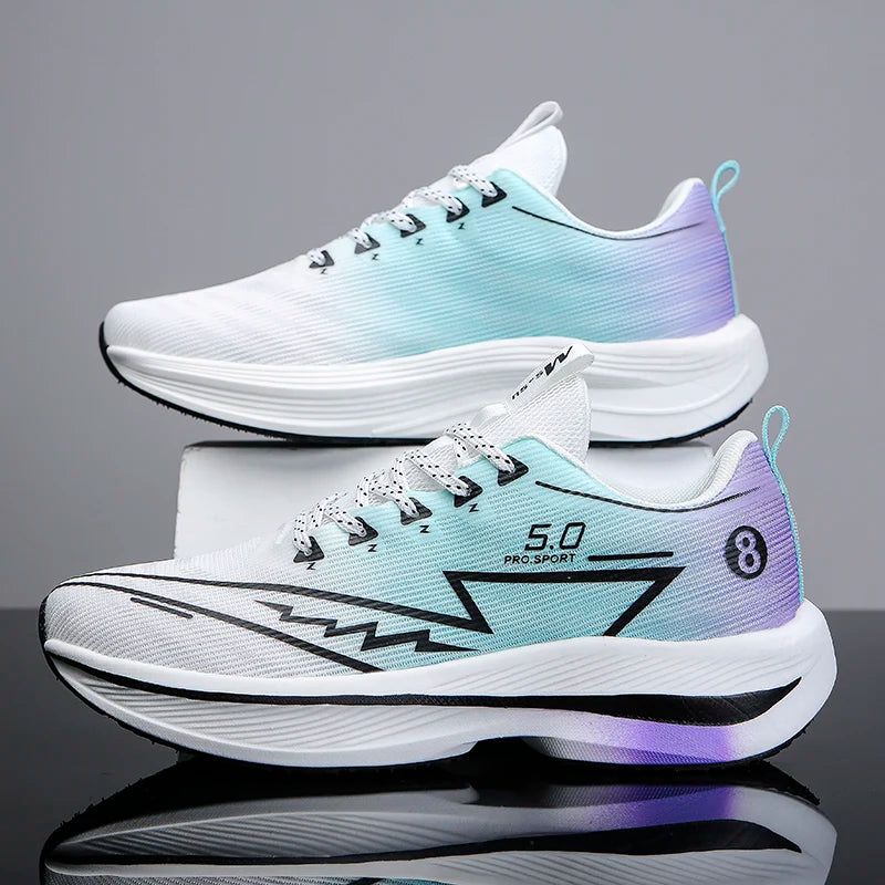 Running Shoes Men Lightweight Comfortable Sports Shoes Men Thick-soled Lace-up Air Mesh Breathable Casual Sports Shoes Men