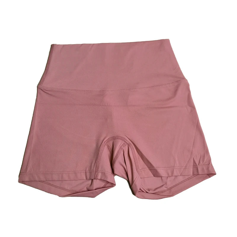 Yoga Shorts Solid Color Women Fitness Shorts High Waist Legging Bike Soft Fabric Proof Comprehensive Training Jog Sportswear