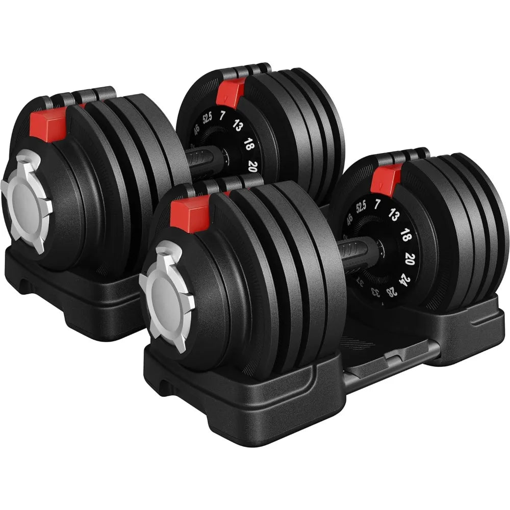 Yaheetech Dumbbell Set: 28 to 90lbs Adjustable Weights with Quick-Change System and Non-Slip Grip