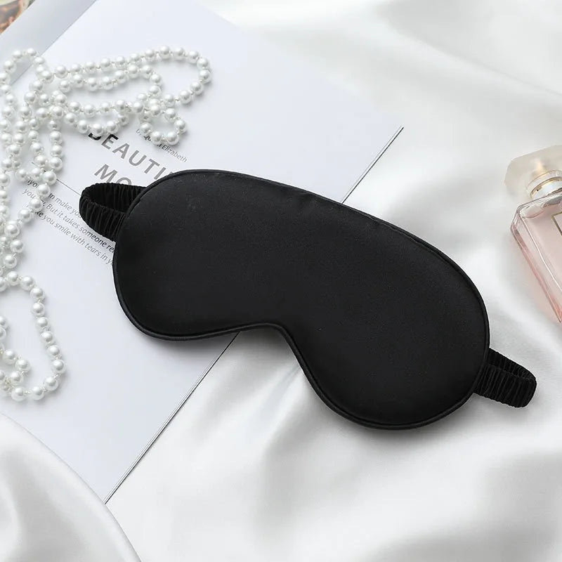 Portability Yoga Meditation Eye Mask Double Blackout Mulberry Silk Sleeping Comfort Fatigue Relief for Travelling and Resting