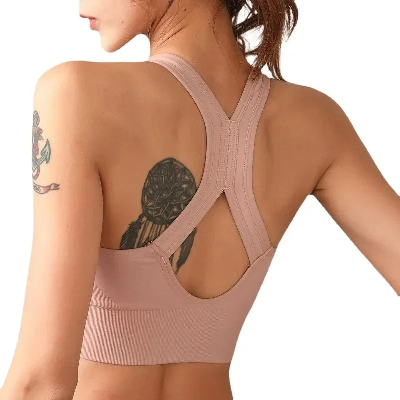 CZGUKE Running Fitness Sports Bra Front Zipper Women's Underwear Shockp roof Top Bra Breathable Seamless Yoga Bra