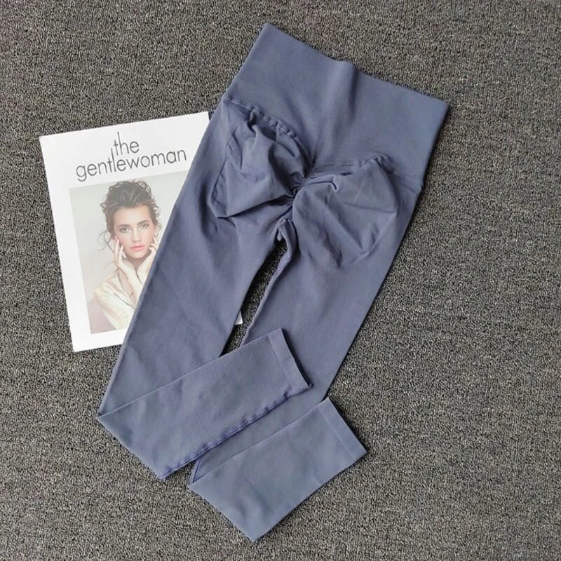 Seamless High Waisted Leggings Sport Through Yoga Hip Lifting Gym Running Quick Dry Pants Scrunch Butt Pants