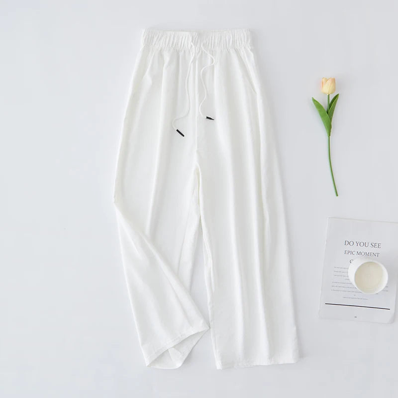 Women's pants with breathable fabric, high waist, comfortable fit, and an elegant commuter style
