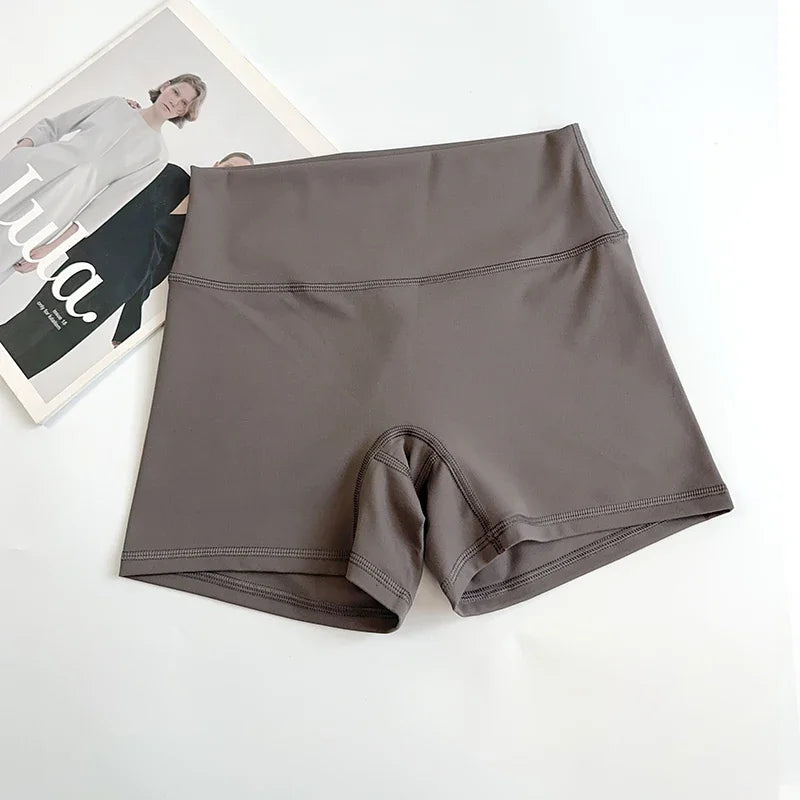 Women Sports Biker Shorts Women Naked Feeling High Waist Yoga Shorts Push Up Fitness Leggings Tummy Control Yoga Slim Shorts