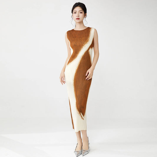 Women Clothing Wholesale Summer Ladies Fashion Dresses High Quality Stretch Sleeveless Dresses