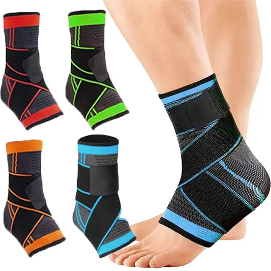Adjustable Ankle Support Compression Ankle Brace Protector for Running Basketball Soccer Outdoor Sports Gym Bandage Ankle Strap