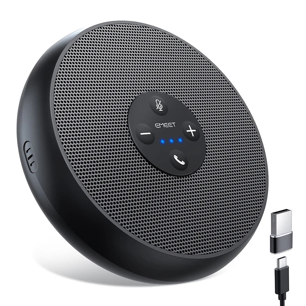 EMEET USB Wired Speakerphone Conference Speaker With 2 Mics 360° Voice Pickup Meeting Microphone Zoom Certified for Office/Home