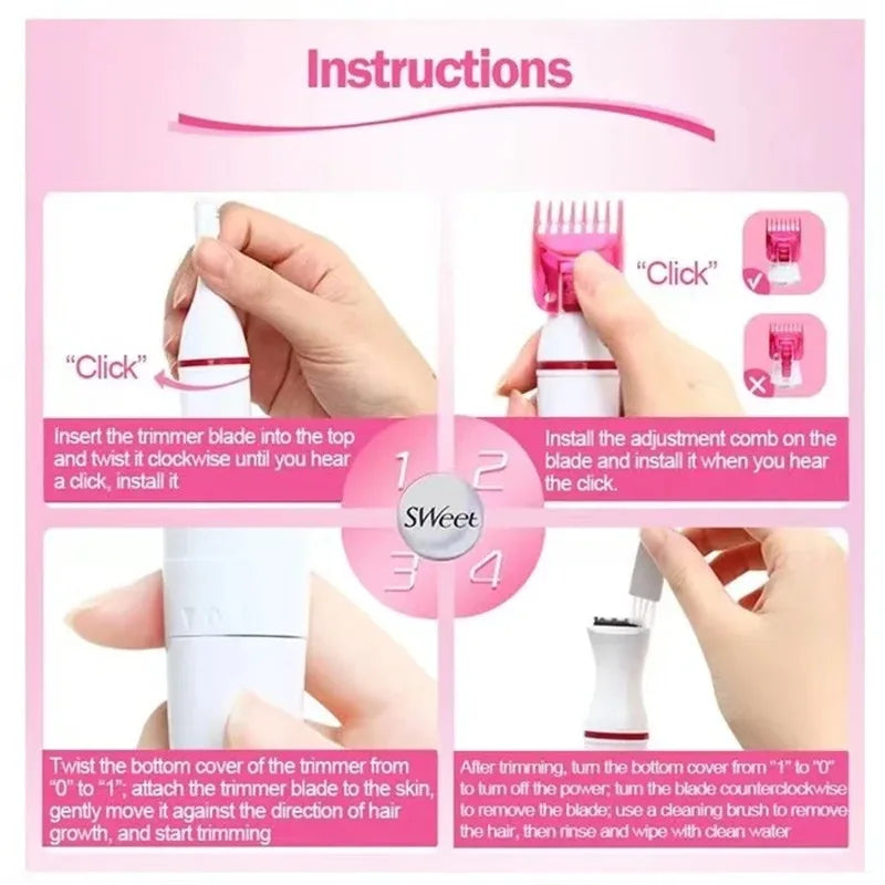 Women's Electric Razor - USB Electric Lady Shaver, Ladies Epilator Razor, Foil Shaver With Stainless Steel Blade, USB Charging,