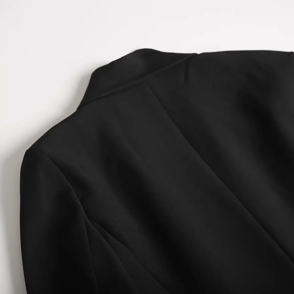 women's clothing 2024 autumn and winter new two-color satin texture dress-style lapel stitching suit jacket