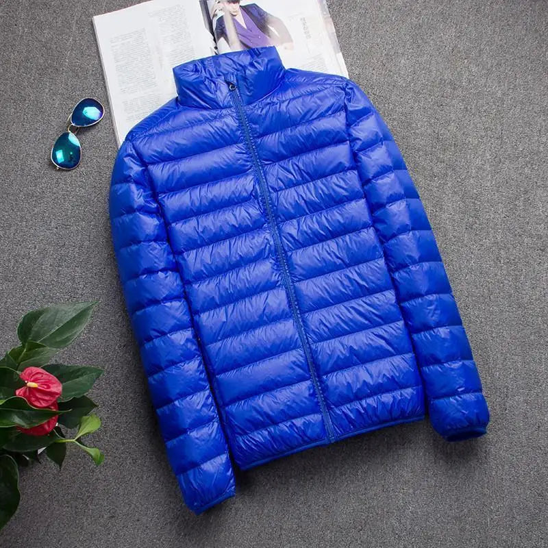 Portable Lightweight ort down Jaet for Men Autumn Winter Cotton Padded Stand Collar Warm Casual ly Friendly Outerwear