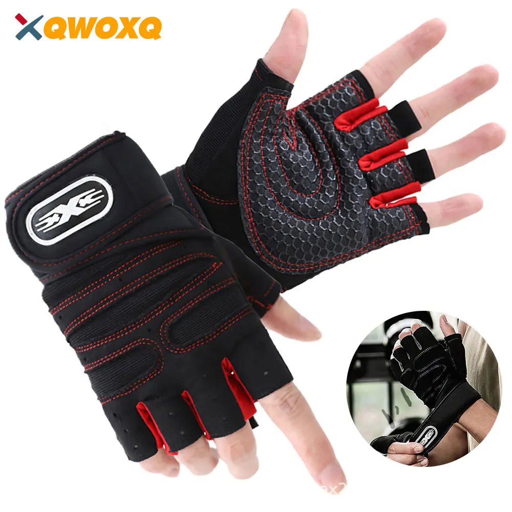 1 Pair Workout Gloves, Antislip Weight Lifting Gloves, Superior Grip & Palm Protection for Weightlifting, Fitness, Gym, Cycling