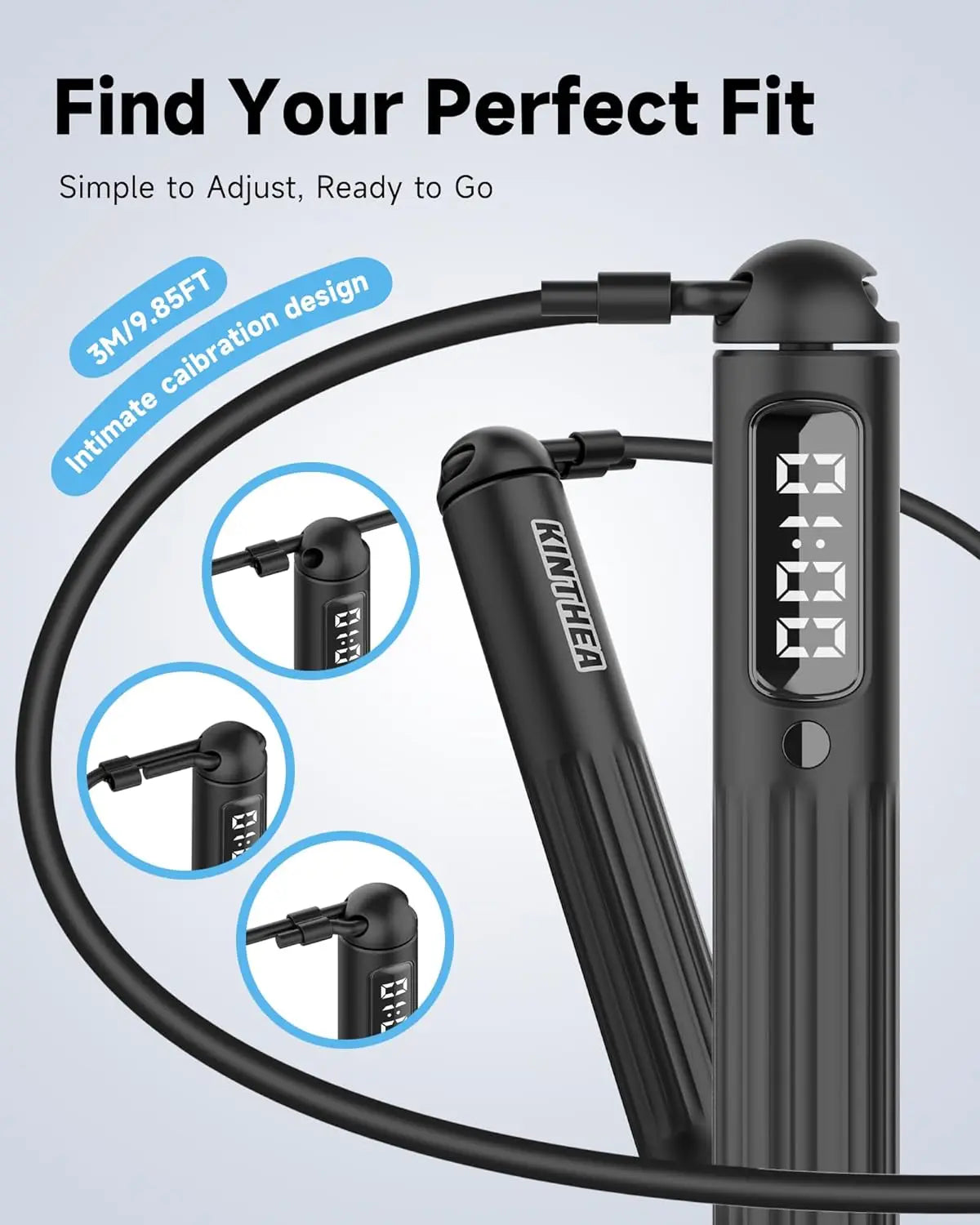 2 in 1 Smart Jump Rope: Cordless & Corded, APP Control, Adjustable for Home & Outdoor Cardio