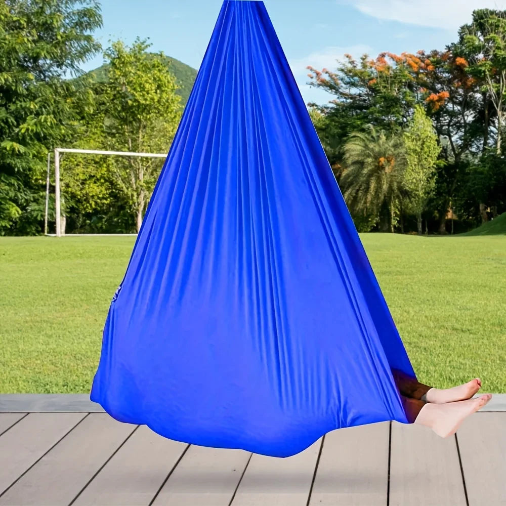 Elastic Hammock Indoor and Outdoor Swing Elastic Air Yoga Hammock Ideal Choice for Integrated Hammock 39 * 110inch