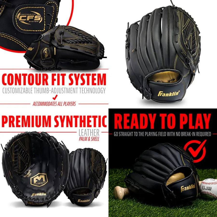 Field Master Baseball + Softball Glove - Field Master Adult + Youth Baseball + Softball Mitt - Men's + Women's Gloves