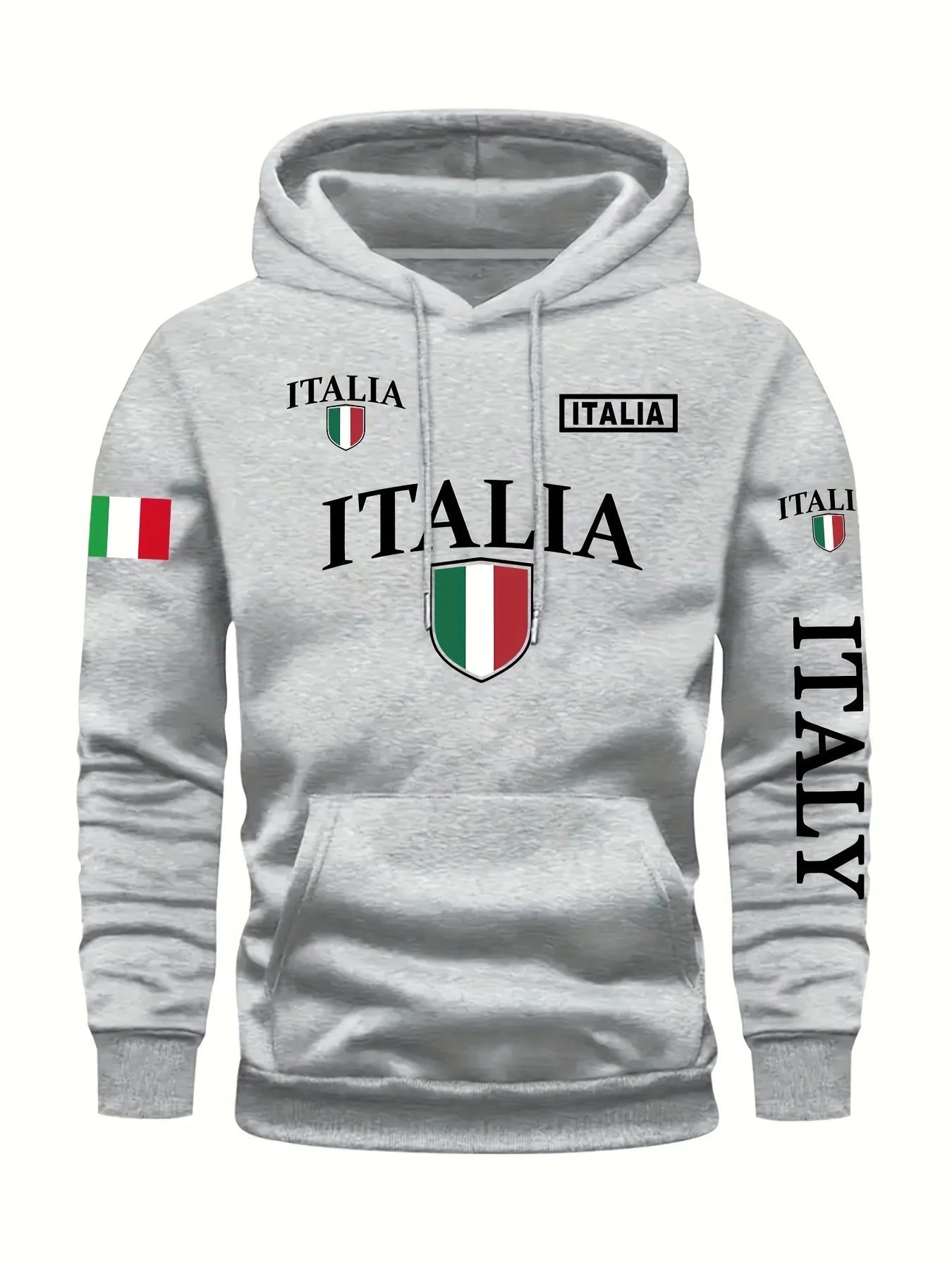 Autumn/Winter New Style - Italian Flag Letter Print Men's/Women's Hooded Sweatshirt - Warmth and Comfortable Sportswear