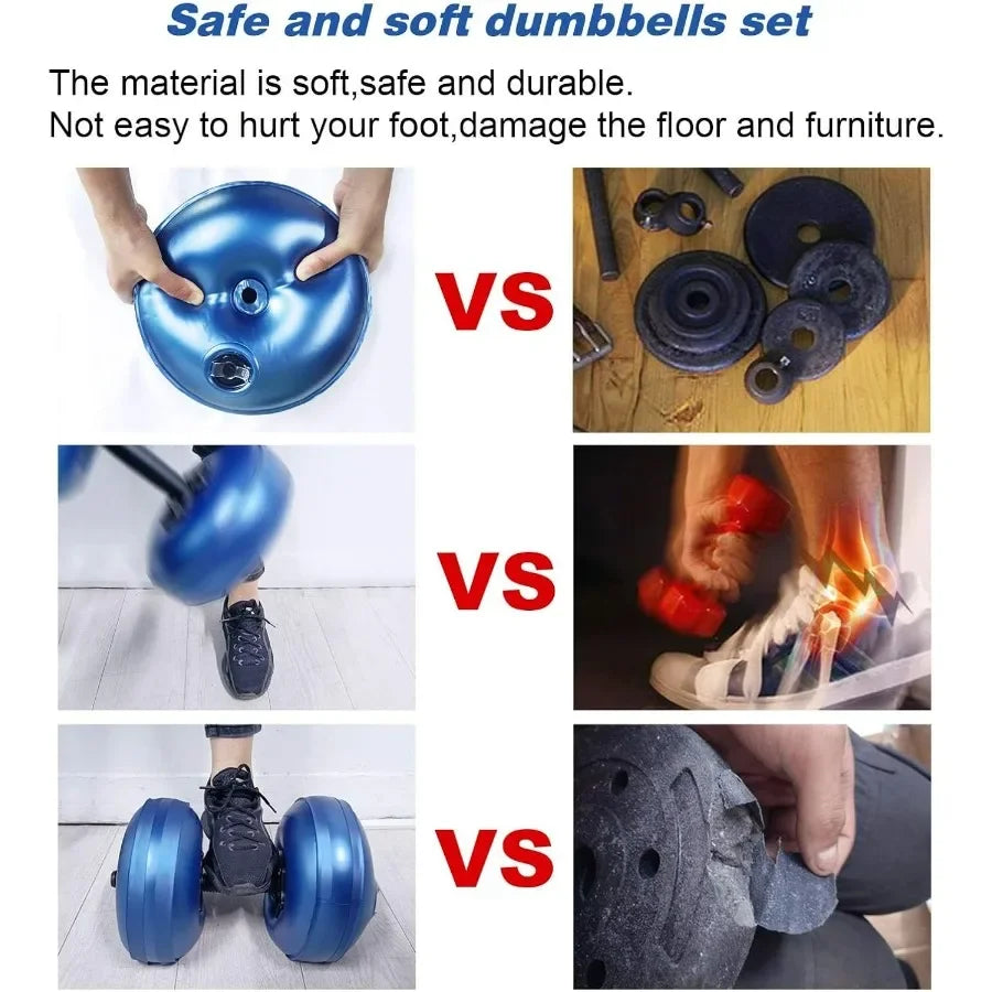 Water Filled Dumbbells Set Water Filled Weights Portable Travel Weights Weights Adjustable Dumbbells Portable Fitness Equipment