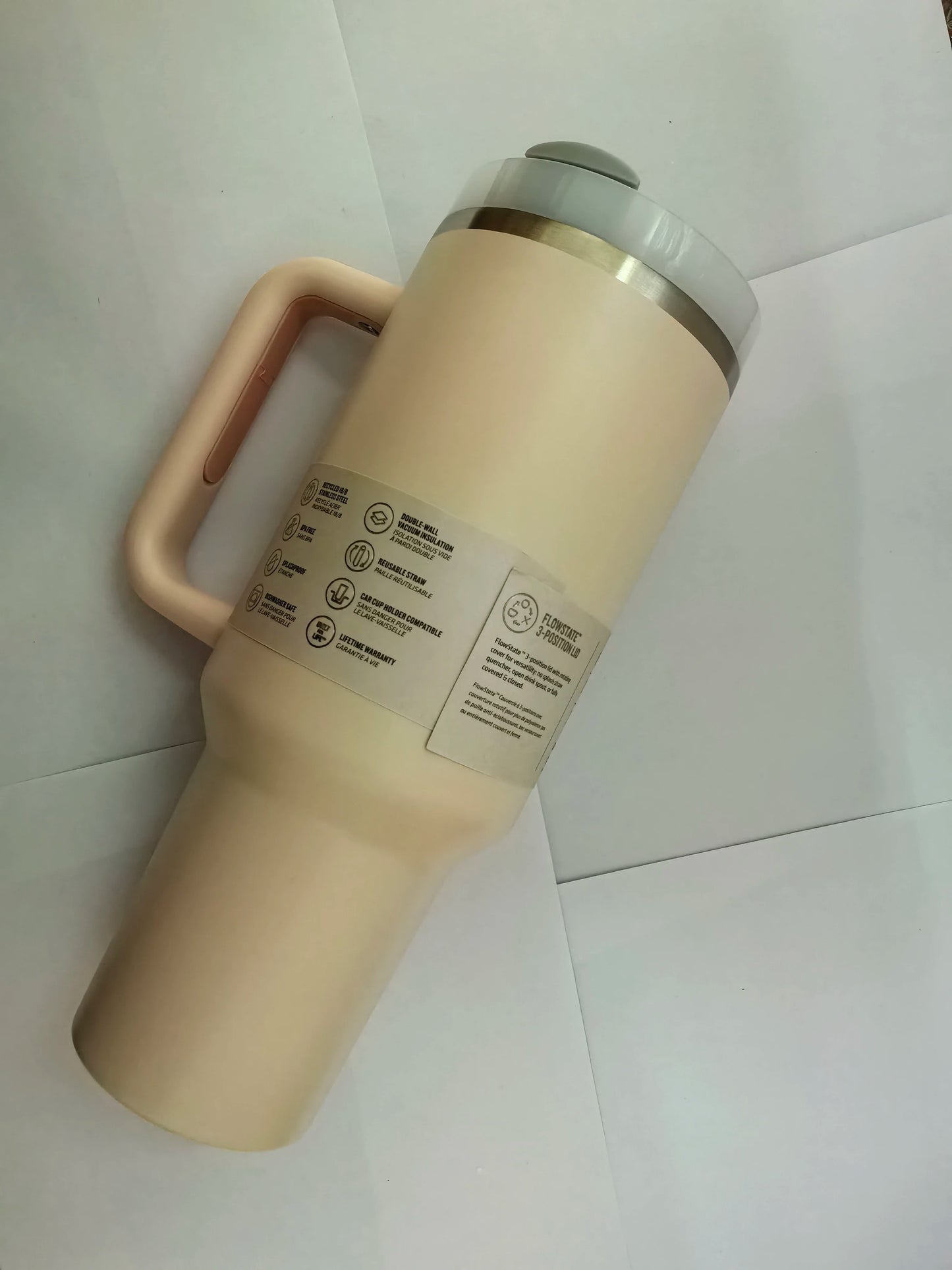 New 2nd generation 40oz handle cup double-layer stainless steel thermal insulation and cold insulation car cup Bingba cup,